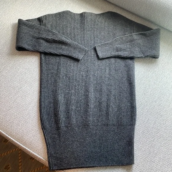 Theory Knit Sweater Dress, Dark Gray, Medium (204) - Picture 6 of 7